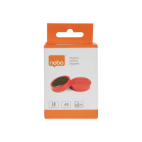 Produktbild för Nobo magnet - 3,8 cm diameter - röd (paket om 10)