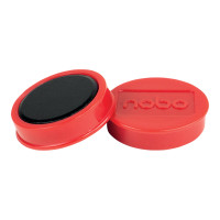 Produktbild för Nobo magnet - 3,8 cm diameter - röd (paket om 10)
