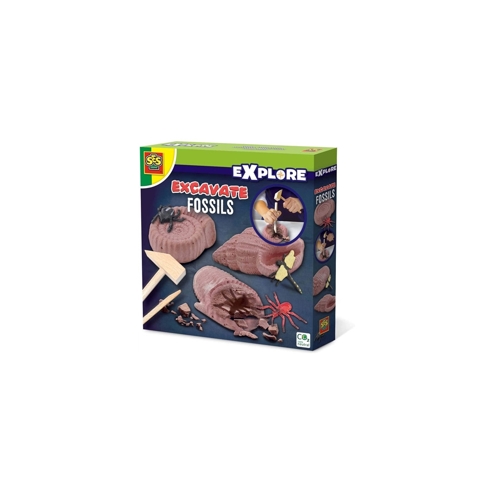 Produktbild för SES Creative Explore Excavate fossils, Fossil, 4 År, Multifä...