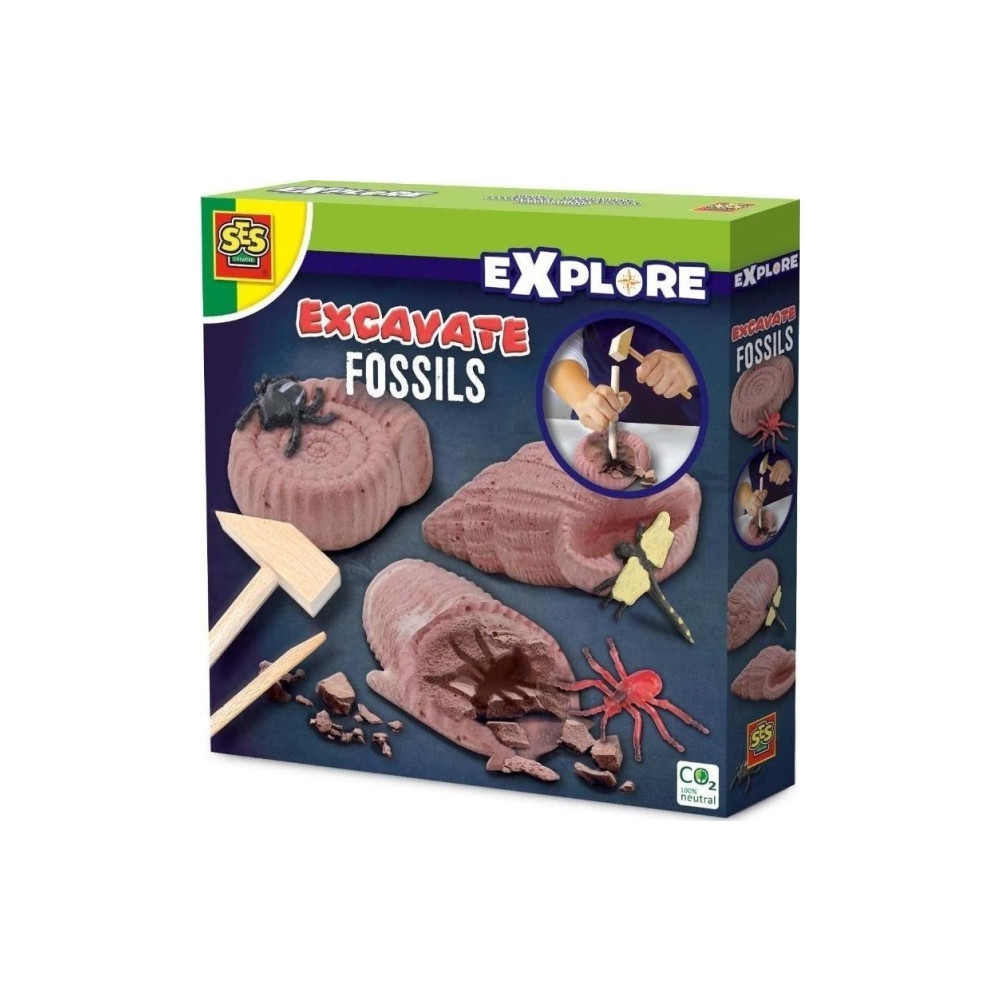 Produktbild för SES Creative Explore Excavate fossils, Fossil, 4 År, Multifä...