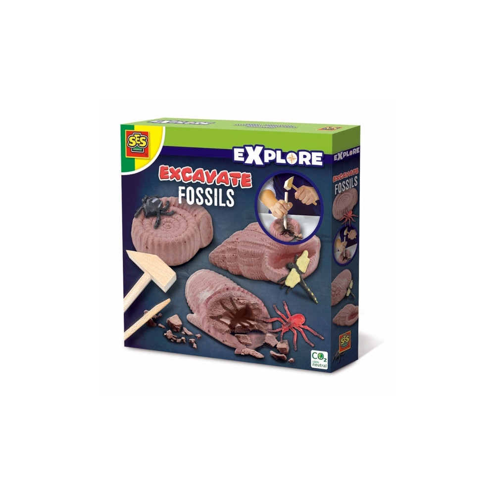 Produktbild för SES Creative Explore Excavate fossils, Fossil, 4 År, Multifä...