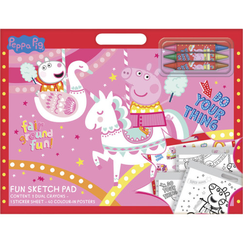 PEPPA PIG Peppa Pig Fun Artist-skrubb med 3 kritor & klistermärkessida