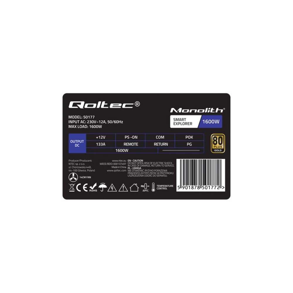 Produktbild för Qoltec - nätaggregat - 1600 watt