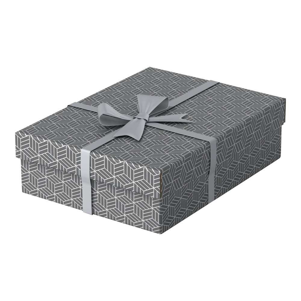 Produktbild för Esselte - presentkartong - medelstor - 36 cm x 26.5 cm x 10 cm - grå - paket med 3