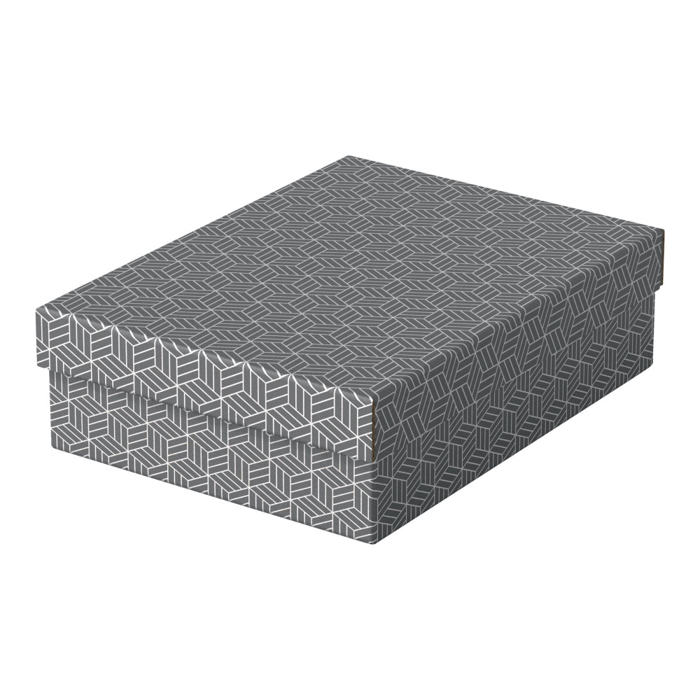 Produktbild för Esselte - presentkartong - medelstor - 36 cm x 26.5 cm x 10 cm - grå - paket med 3