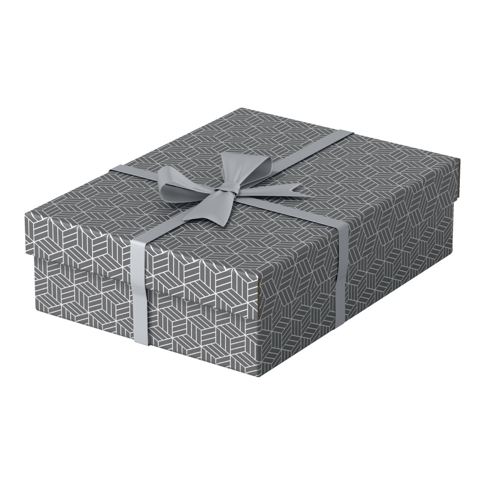 Produktbild för Esselte - presentkartong - medelstor - 36 cm x 26.5 cm x 10 cm - grå - paket med 3