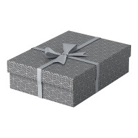 Produktbild för Esselte - presentkartong - medelstor - 36 cm x 26.5 cm x 10 cm - grå - paket med 3