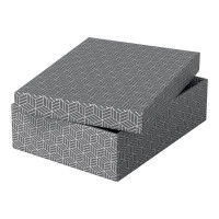 Produktbild för Esselte - presentkartong - medelstor - 36 cm x 26.5 cm x 10 cm - grå - paket med 3