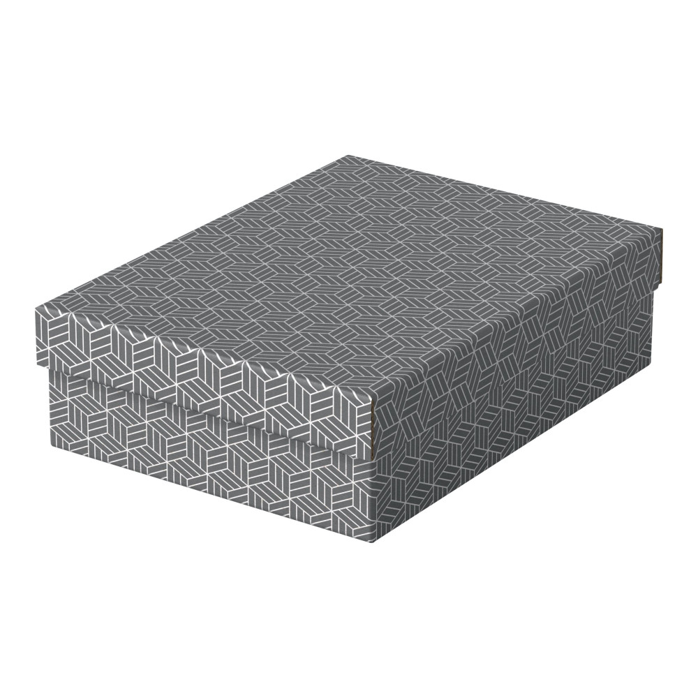 Produktbild för Esselte - presentkartong - medelstor - 36 cm x 26.5 cm x 10 cm - grå - paket med 3