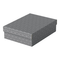 Produktbild för Esselte - presentkartong - medelstor - 36 cm x 26.5 cm x 10 cm - grå - paket med 3
