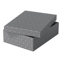 Produktbild för Esselte - presentkartong - medelstor - 36 cm x 26.5 cm x 10 cm - grå - paket med 3