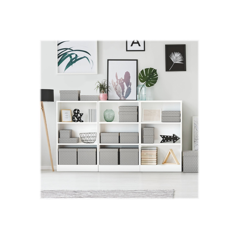 Produktbild för Esselte - presentkartong - medelstor - 36 cm x 26.5 cm x 10 cm - grå - paket med 3