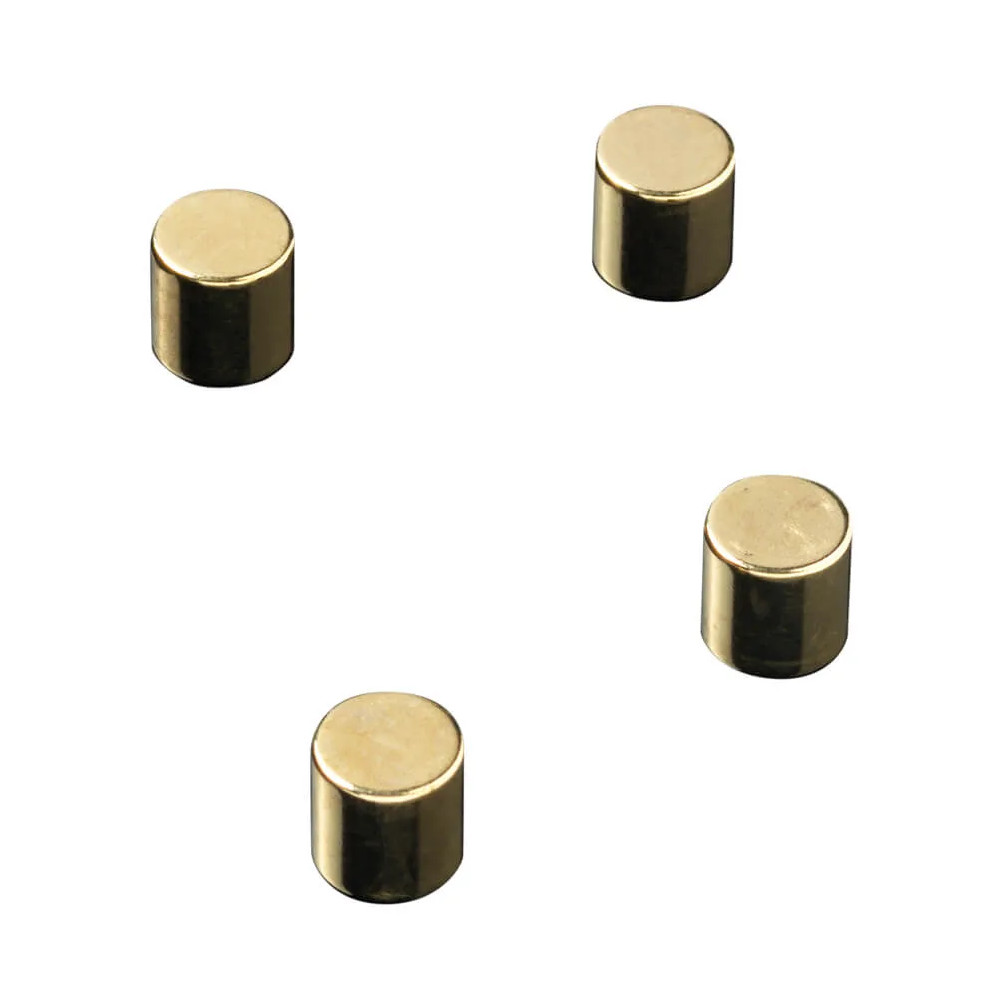 Produktbild för Super Stærke Magneter' cylinder guld Ø 1 x 1 cm