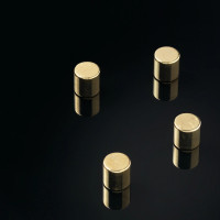 Produktbild för Super Stærke Magneter' cylinder guld Ø 1 x 1 cm