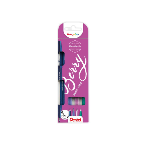 Pentel Fineliner Pentel SES15B-4 Brush Sign Pen BERRY