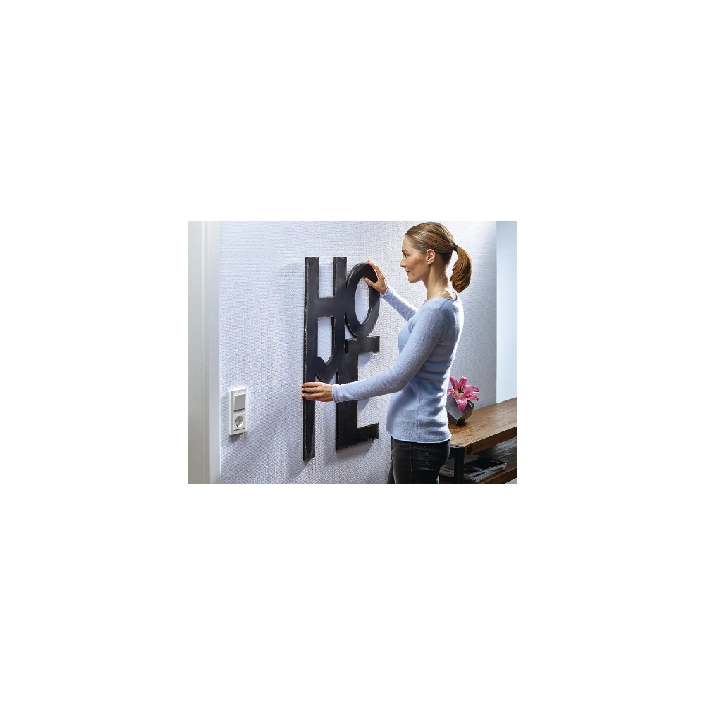 Produktbild för TESA 77776-00500-00, inomhus, Tavelkrok, Vit, Självhäftande...