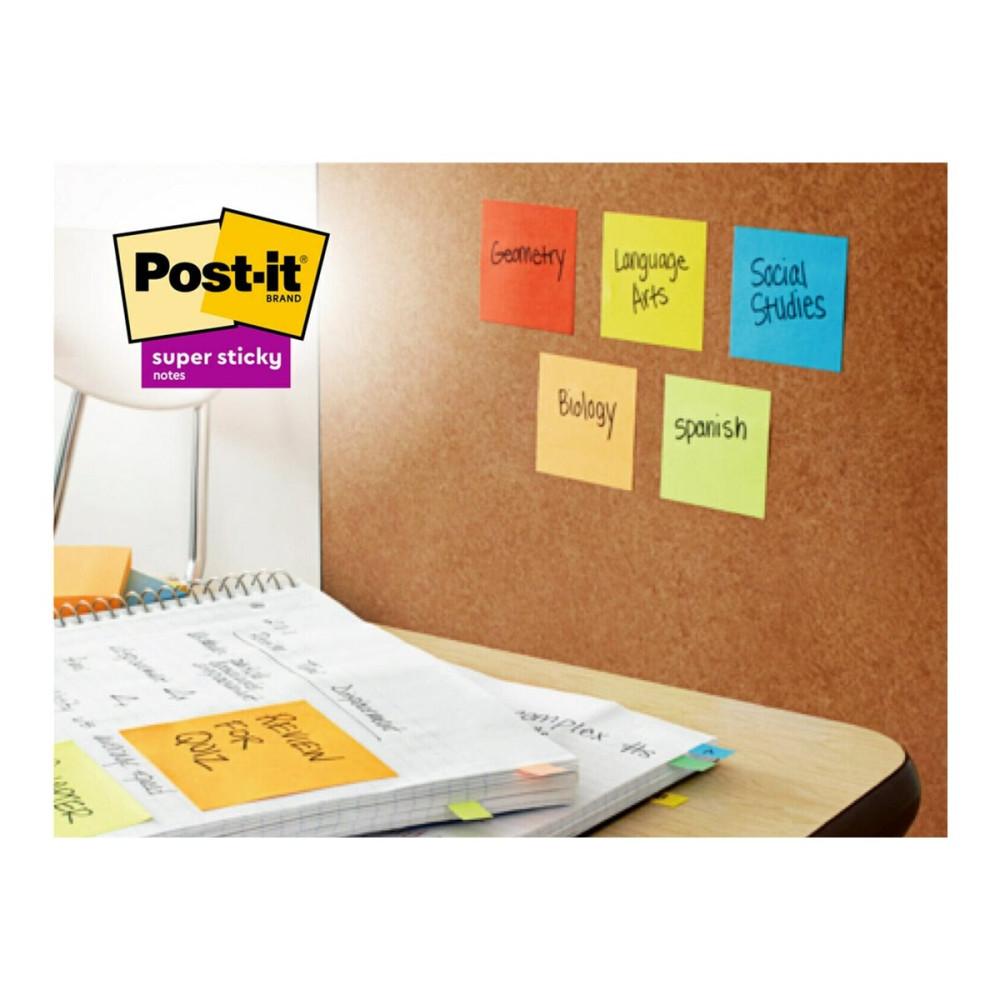 Produktbild för Post-it Super Sticky 655-6SS-PLAY - anteckningar - 127 x 76 mm - 540 ark (6 x 90)