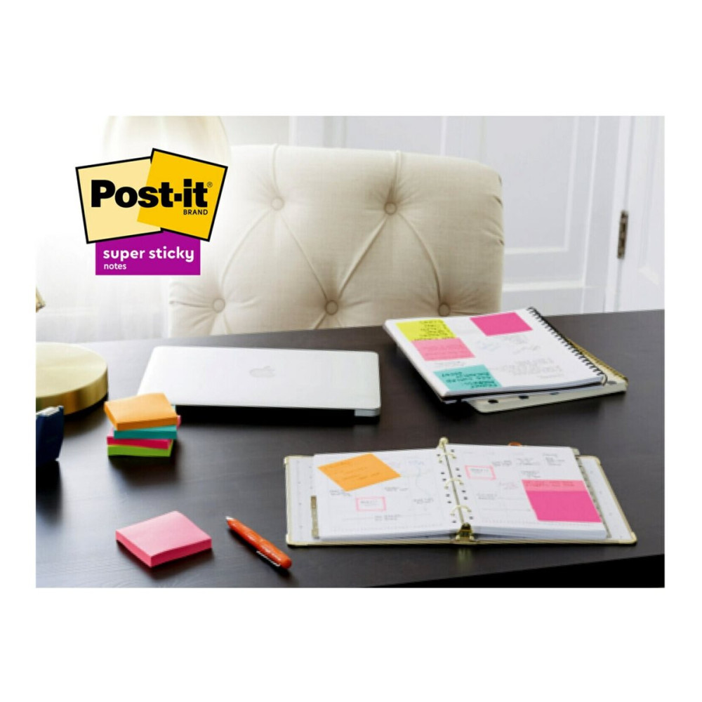 Produktbild för Post-it Super Sticky 655-6SS-PLAY - anteckningar - 127 x 76 mm - 540 ark (6 x 90)