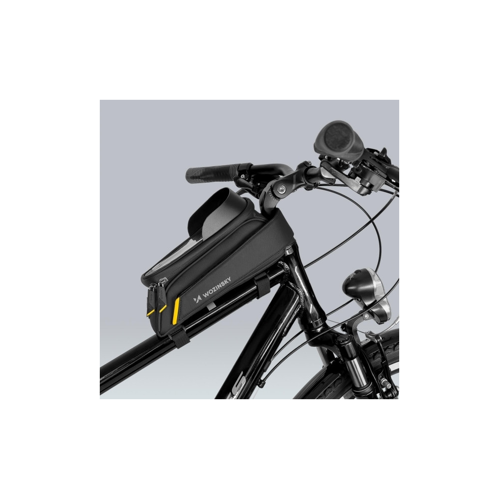 Produktbild för Wozinsky ramväska för cykel med telefonväska 1l svart (WBB25...