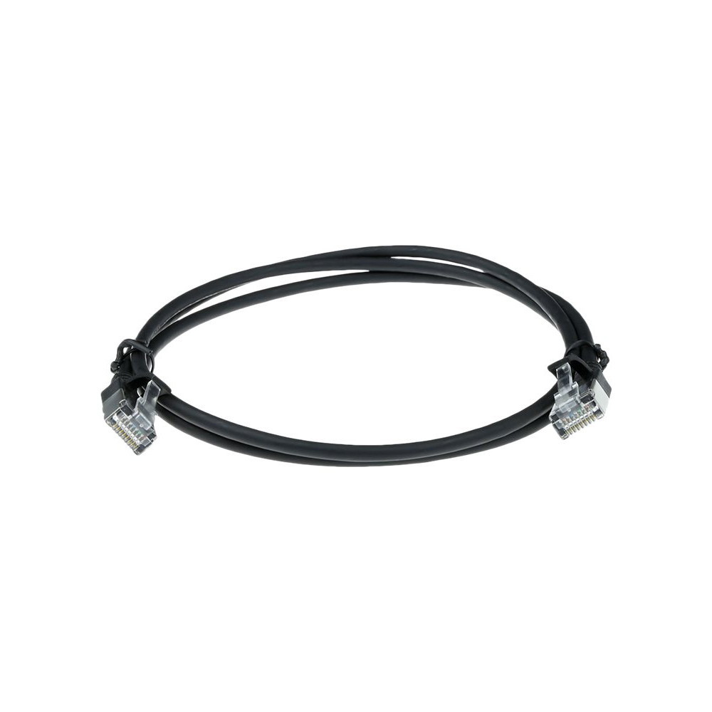 Produktbild för ACT patch-kabel - 2 m - svart, RAL 9011