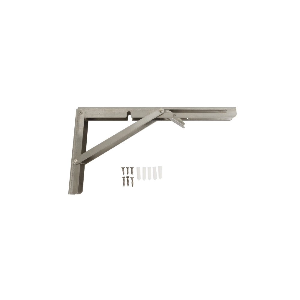 Produktbild för Home&gtit® vikbart hyllbeslag 300 x 170 mm 150 kg rostfritt...