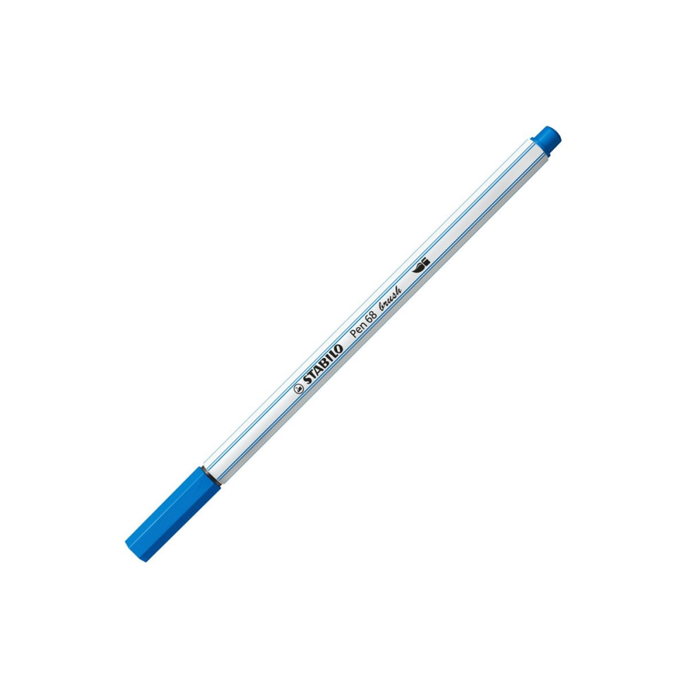 Produktbild för STABILO Pen 68 Brush ARTY - fiberspetspenna - blå, blågrön, brun, mörkröd, gul, yellow red, grön jord, grön, ljusblå, ljusgrön, ljusröd, lövgrön, mörklila, medium gray, ocher dark, orange, plommon, pistasch, preussiskt blå, karmosinröd, rosa, roströd, ler