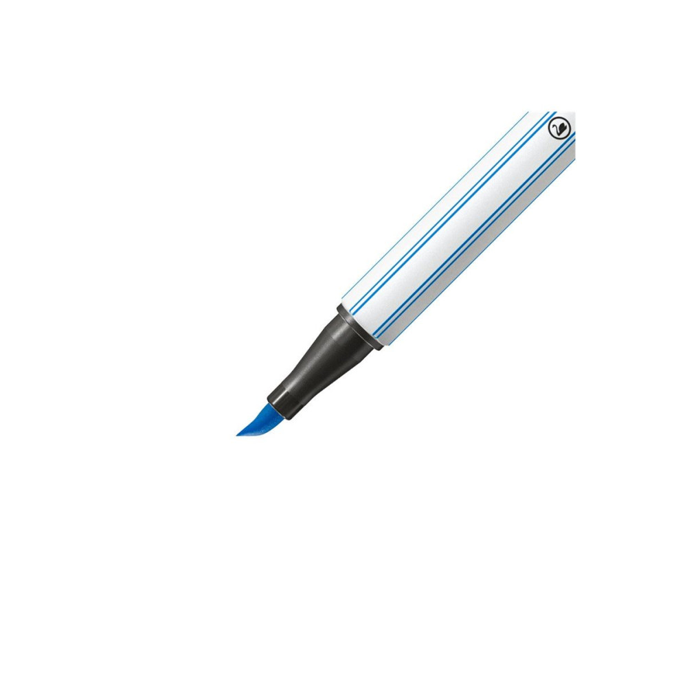 Produktbild för STABILO Pen 68 Brush ARTY - fiberspetspenna - blå, blågrön, brun, mörkröd, gul, yellow red, grön jord, grön, ljusblå, ljusgrön, ljusröd, lövgrön, mörklila, medium gray, ocher dark, orange, plommon, pistasch, preussiskt blå, karmosinröd, rosa, roströd, ler
