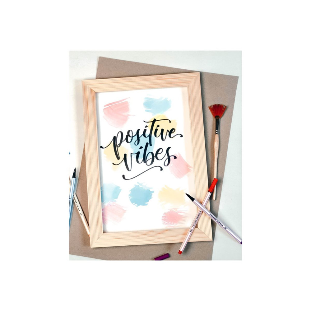 Produktbild för STABILO Pen 68 Brush ARTY - fiberspetspenna - blå, blågrön, brun, mörkröd, gul, yellow red, grön jord, grön, ljusblå, ljusgrön, ljusröd, lövgrön, mörklila, medium gray, ocher dark, orange, plommon, pistasch, preussiskt blå, karmosinröd, rosa, roströd, ler