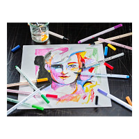 Produktbild för STABILO Pen 68 Brush ARTY - fiberspetspenna - blå, blågrön, brun, mörkröd, gul, yellow red, grön jord, grön, ljusblå, ljusgrön, ljusröd, lövgrön, mörklila, medium gray, ocher dark, orange, plommon, pistasch, preussiskt blå, karmosinröd, rosa, roströd, ler