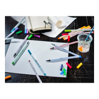 Produktbild för STABILO Pen 68 Brush ARTY - fiberspetspenna - blå, blågrön, brun, mörkröd, gul, yellow red, grön jord, grön, ljusblå, ljusgrön, ljusröd, lövgrön, mörklila, medium gray, ocher dark, orange, plommon, pistasch, preussiskt blå, karmosinröd, rosa, roströd, ler
