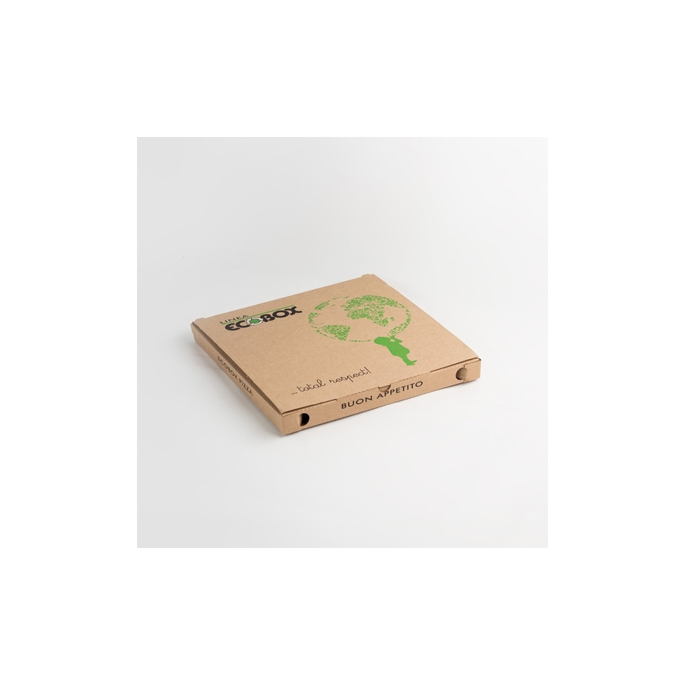 Produktbild för Antalis pizzaförpackning ecobox brun ofluorerad 32x32x3 cm 1...