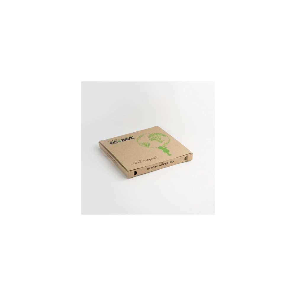 Produktbild för Antalis pizzaförpackning ecobox brun ofluorerad 32x32x3 cm 1...
