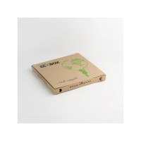 Produktbild för Antalis pizzaförpackning ecobox brun ofluorerad 32x32x3 cm 1...