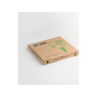 Produktbild för Antalis pizzaförpackning ecobox brun ofluorerad 32x32x3 cm 1...