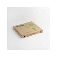 Produktbild för Antalis pizzaförpackning ecobox brun ofluorerad 32x32x3 cm 1...