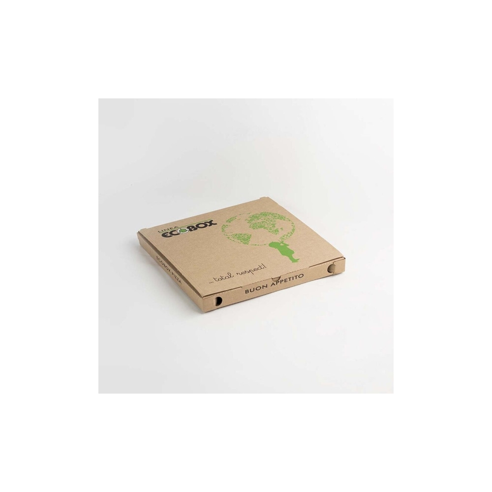 Produktbild för Antalis pizzaförpackning ecobox brun ofluorerad 32x32x3 cm 1...