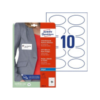 Produktbild för Navneskilte Avery 85x50 mm, ovale, hvid, klæber på tøj, til...