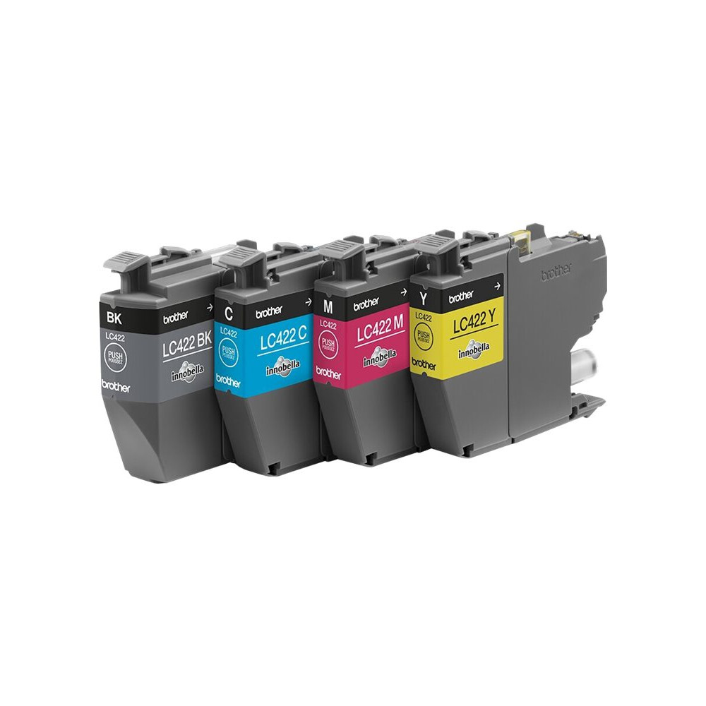 Produktbild för Brother LC422 Multipack - 4-pack - svart, cyan, magenta, gul - original - bläckpatron