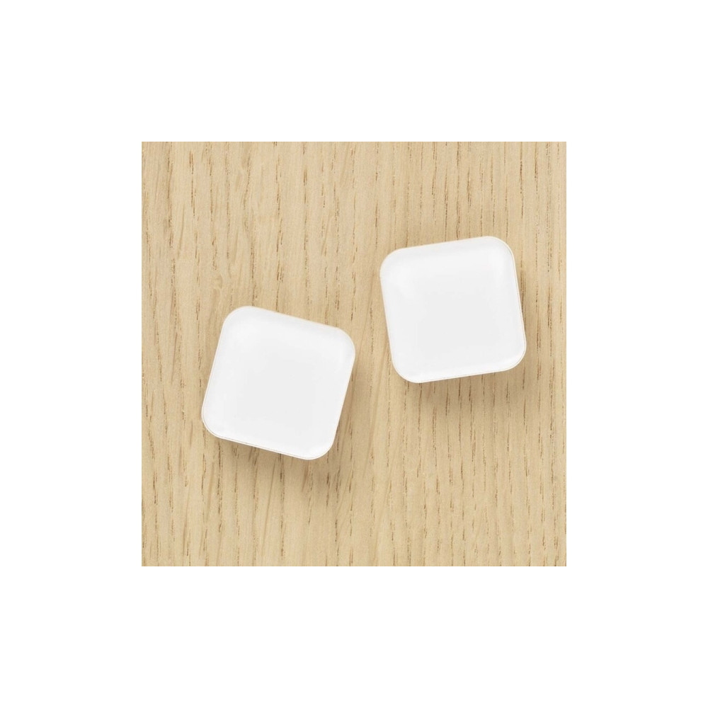 Produktbild för Super Stærke Magneter' akryl hvid 2,5 x 2,5 cm