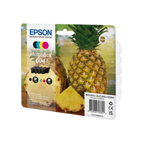 EPSON Epson 604 Multipack - 4-pack - svart, cyan, magenta, gul - original - bläckpatron