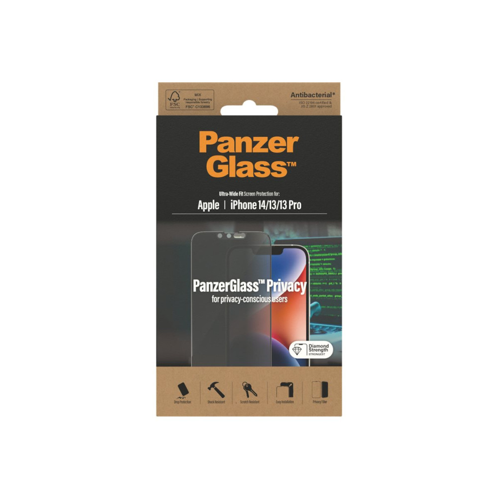 Produktbild för PanzerGlass - skärmskydd för mobiltelefon - ultrabred passning