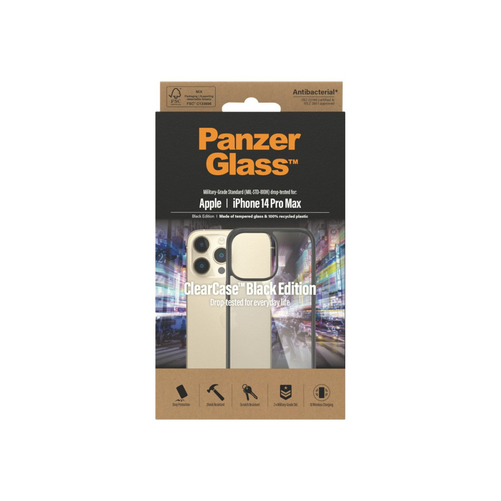 Produktbild för PanzerGlass HardCase Black Edition - baksidesskydd för mobiltelefon