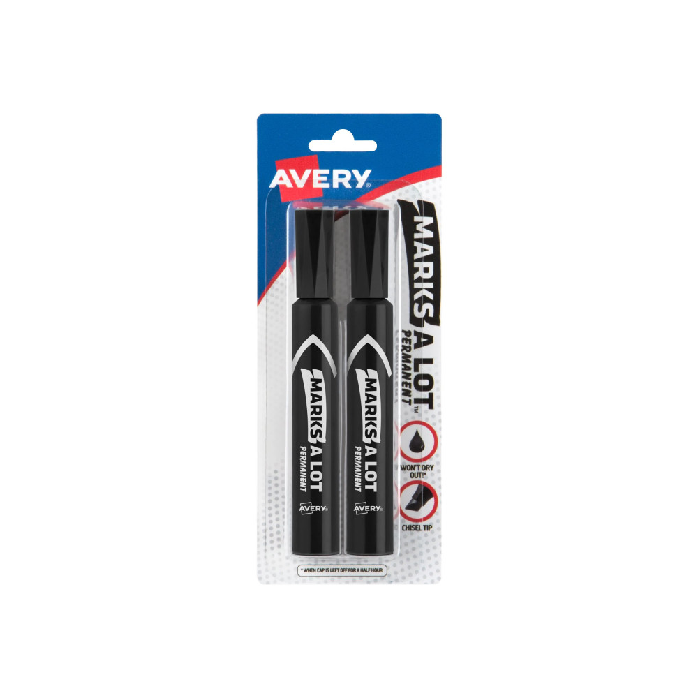 Produktbild för Avery Marks-A-Lot Regular - markering - svart (paket om 2)