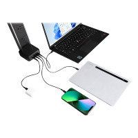 Produktbild för Targus strömadapter - GaN - 2 x USB-C, 2 x 9-stifts USB typ A - 100 watt