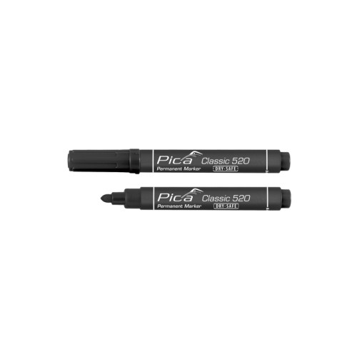PICA PICA Classic Permanentmarker DRY-SAFE 1-4mm rund spets svart