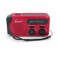 Produktbild för Vevradio med Solceller, LED Ficklampa och 2000mAh Powerbank SOS