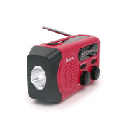 Produktbild för Vevradio med Solceller, LED Ficklampa och 2000mAh Powerbank SOS