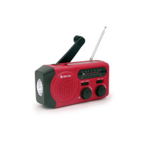 Produktbild för Vevradio med Solceller, LED Ficklampa och 2000mAh Powerbank SOS