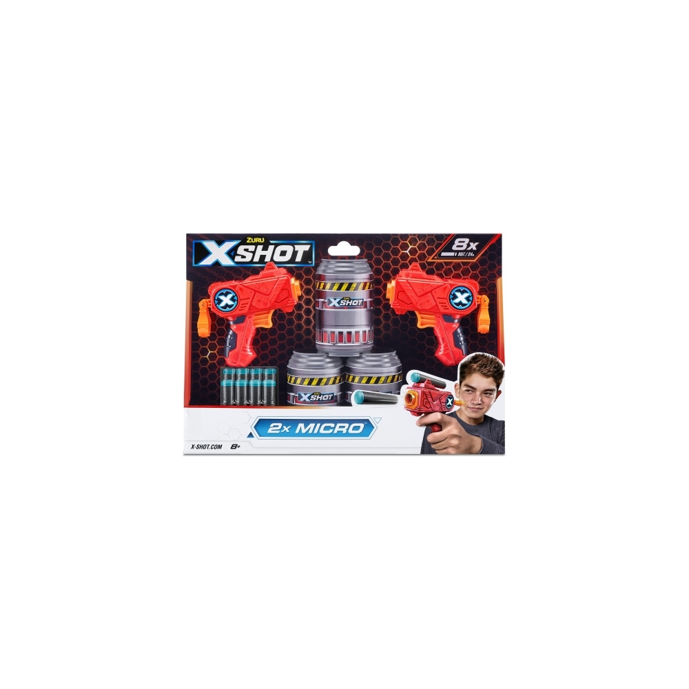Produktbild för ZURU X-Shot Excel Double Micro Foam Dart Blaster set (8 dart...