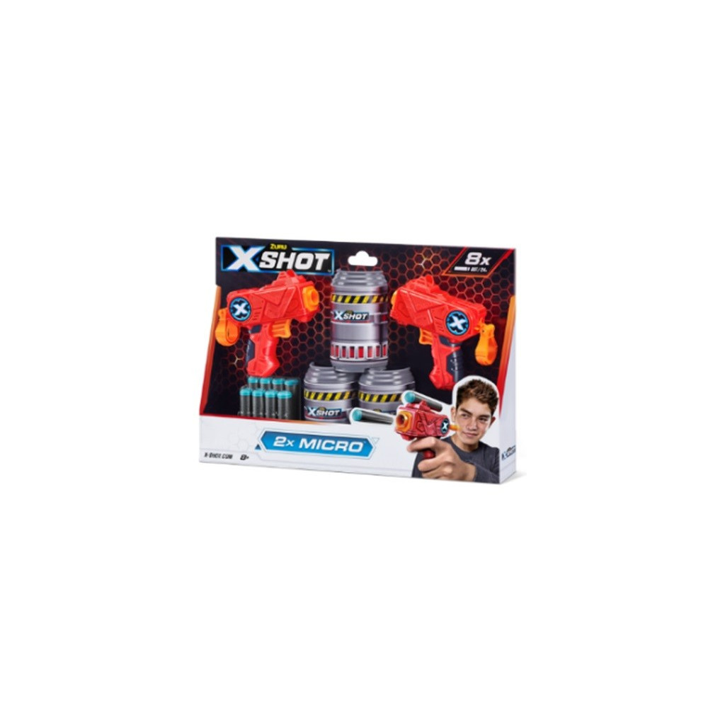 Produktbild för ZURU X-Shot Excel Double Micro Foam Dart Blaster set (8 dart...